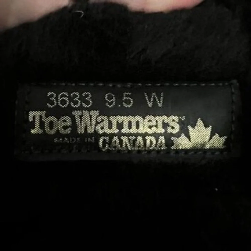 TOE WARMERS ABOUTOWN BLACK INSULATED ZIP‎ UP WINTER Snow Boots  9.5 Wide